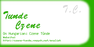 tunde czene business card