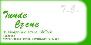 tunde czene business card